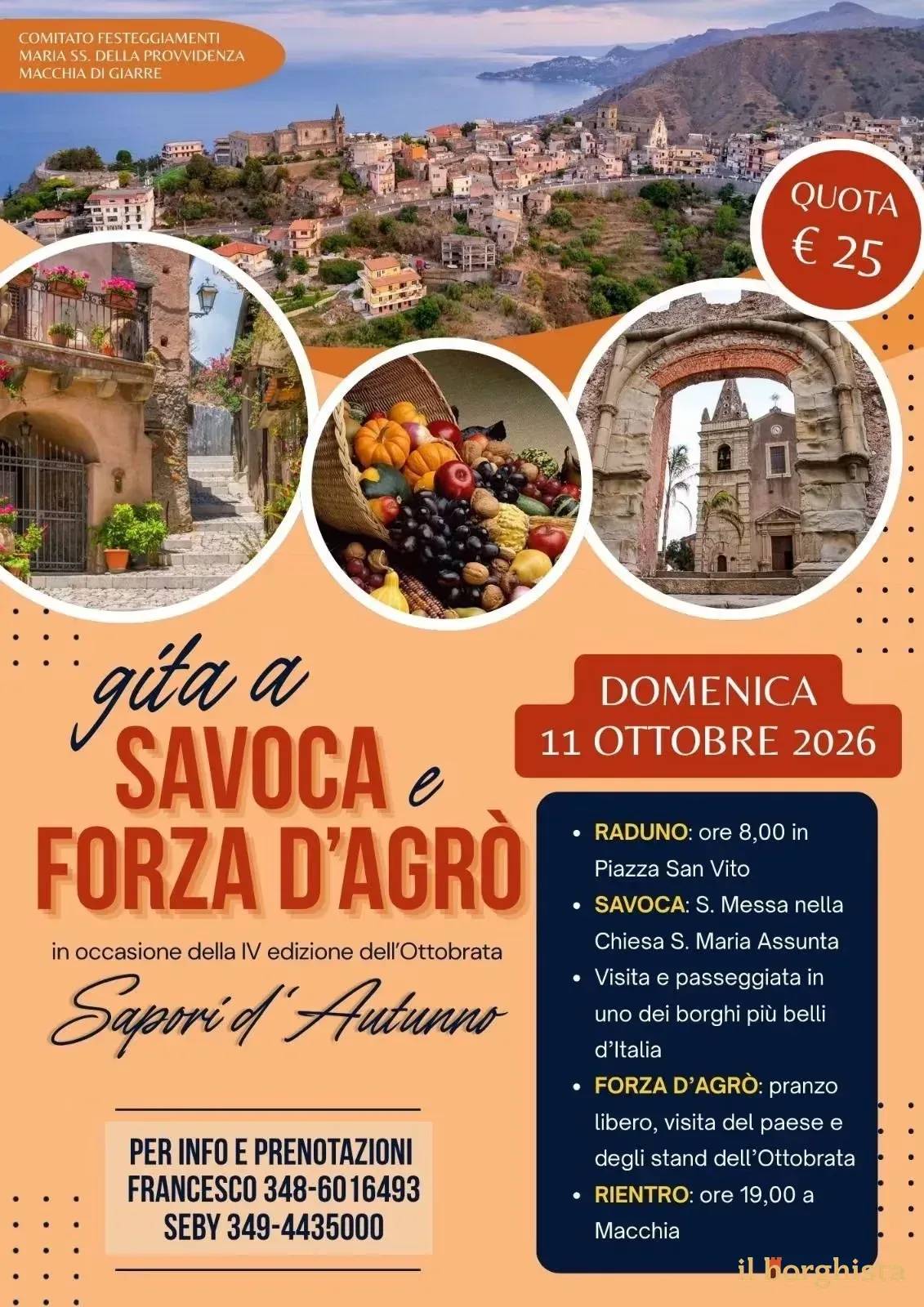 Locandina IV Ottobrata Sapori d'Autunno 2026 a Giarre (Catania)
