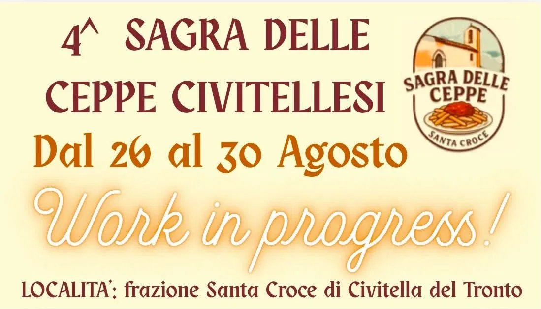 Locandina 4ª Sagra delle Ceppe Civitellesi 2026 a Civitella del Tronto (Teramo)