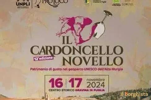 Locandina 12ª Edizione Il Cardoncello Novello 2024 a Gravina in Puglia (Bari)