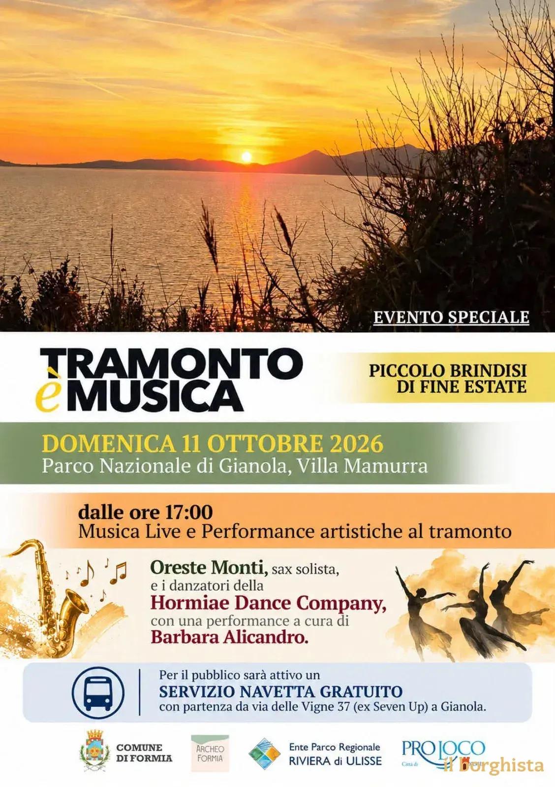 Locandina Tramonto e Musica 2026 a Formia (Latina)
