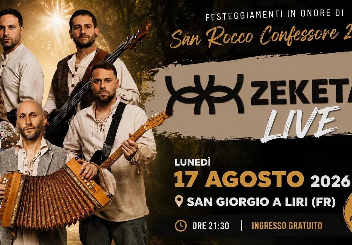 Locandina Festeggiamenti in onore di San Rocco Confessore 2026 a San Giorgio a Liri (Frosinone)