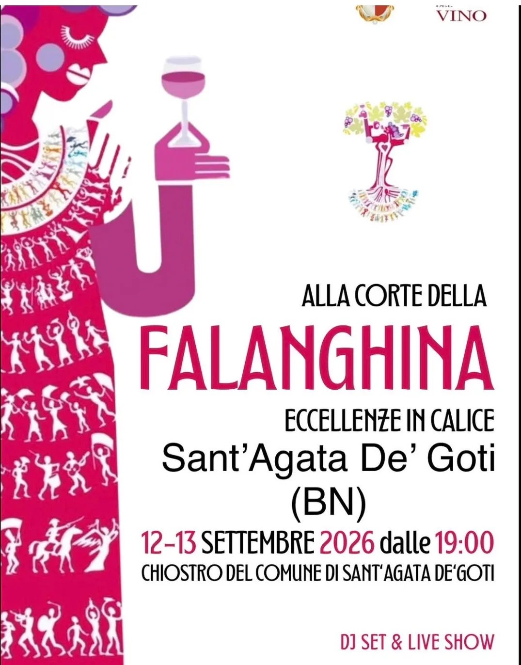 Locandina Alla Corte della Falanghina 2026 a Sant'Agata De' Goti (Benevento)