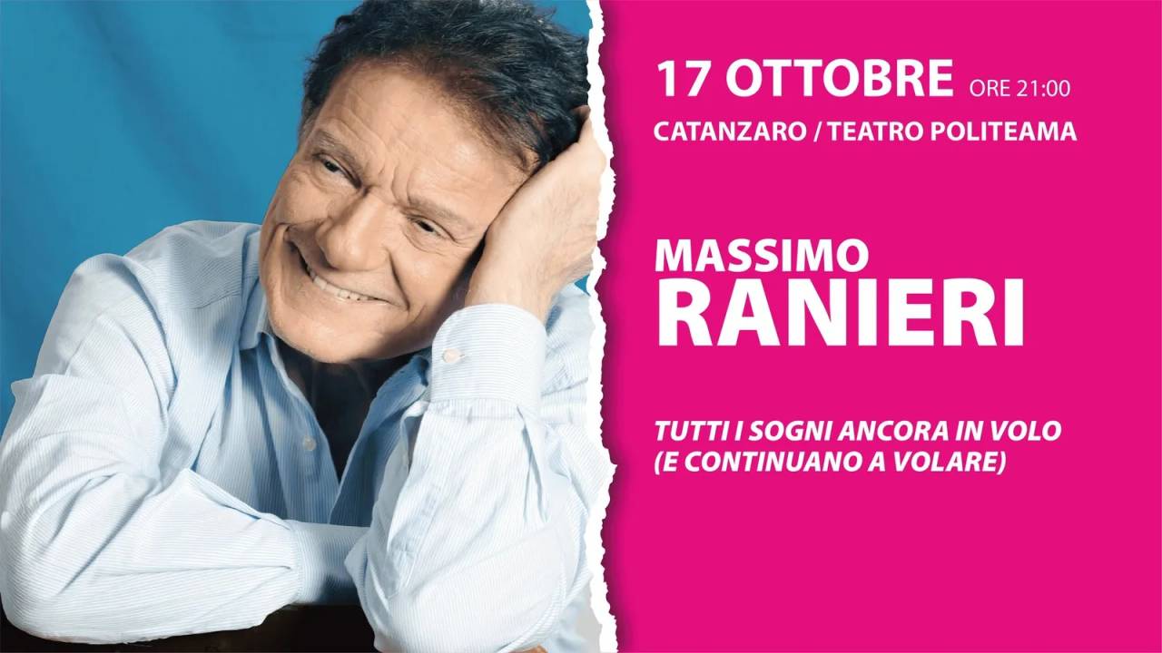 Locandina Massimo Ranieri - Tutti i Sogni Ancora in Volo 2026 a Catanzaro (Catanzaro)