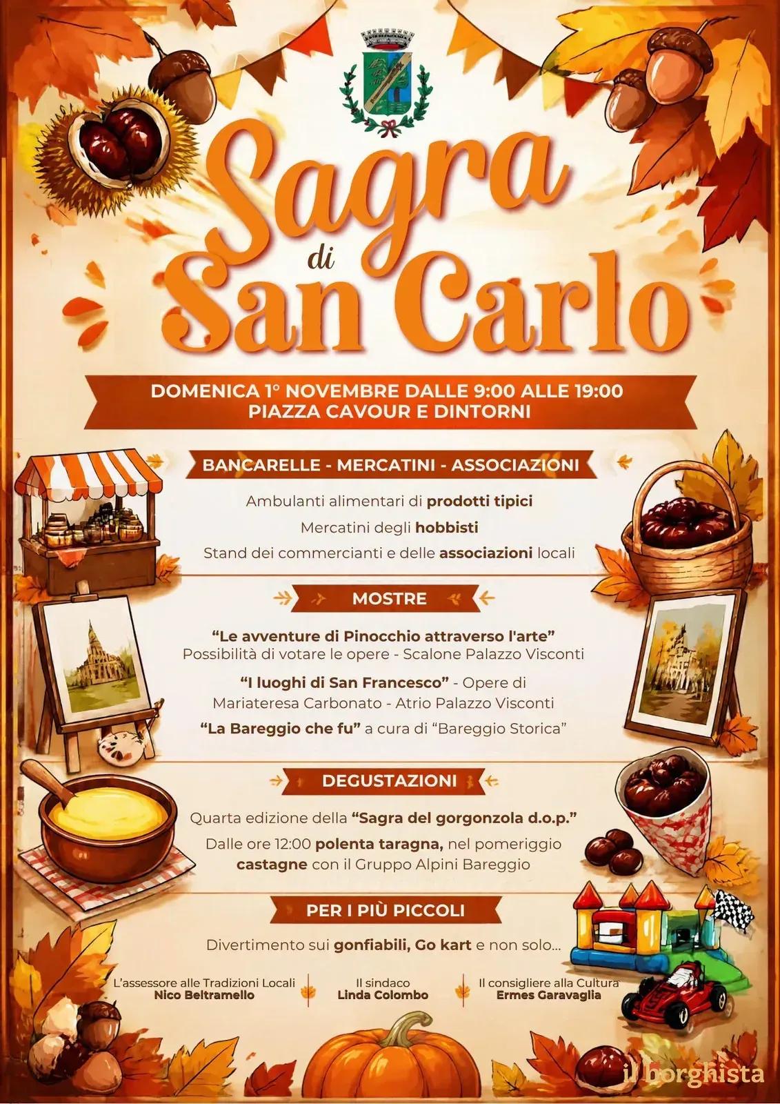Locandina 4ª Sagra di San Carlo 2026 a Bareggio (Milano)