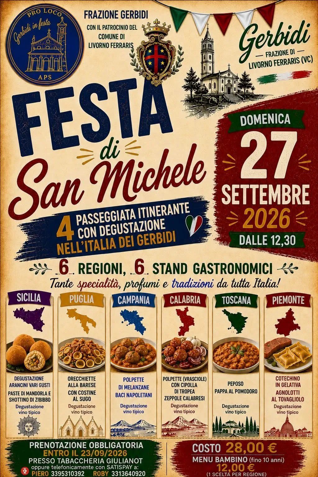 Locandina Festa di San Michele 2026 a Livorno Ferraris (VC)