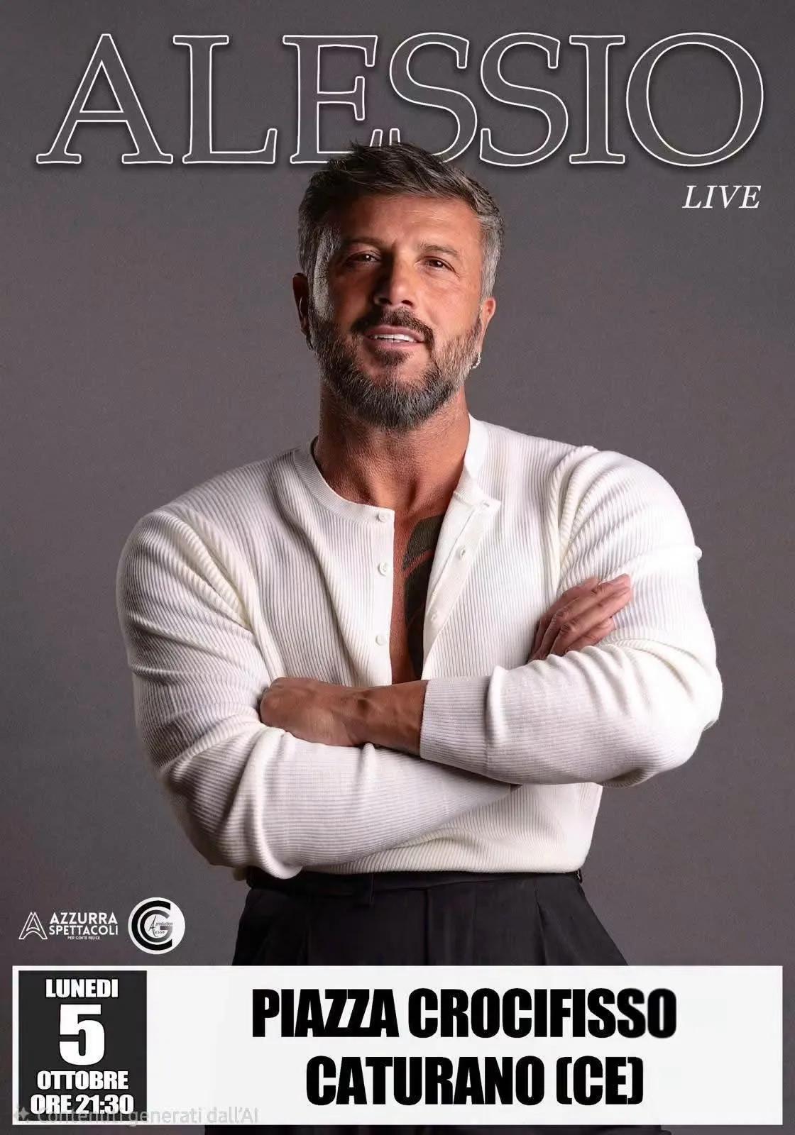 Locandina Alessio Live 2026 a Caturano (Caserta)
