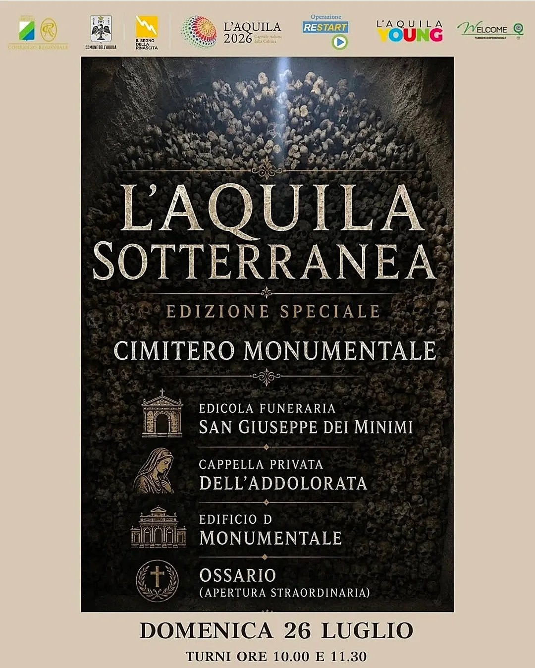 Locandina L'Aquila Sotterranea Edizione Speciale 2026 a L'Aquila (L'aquila)