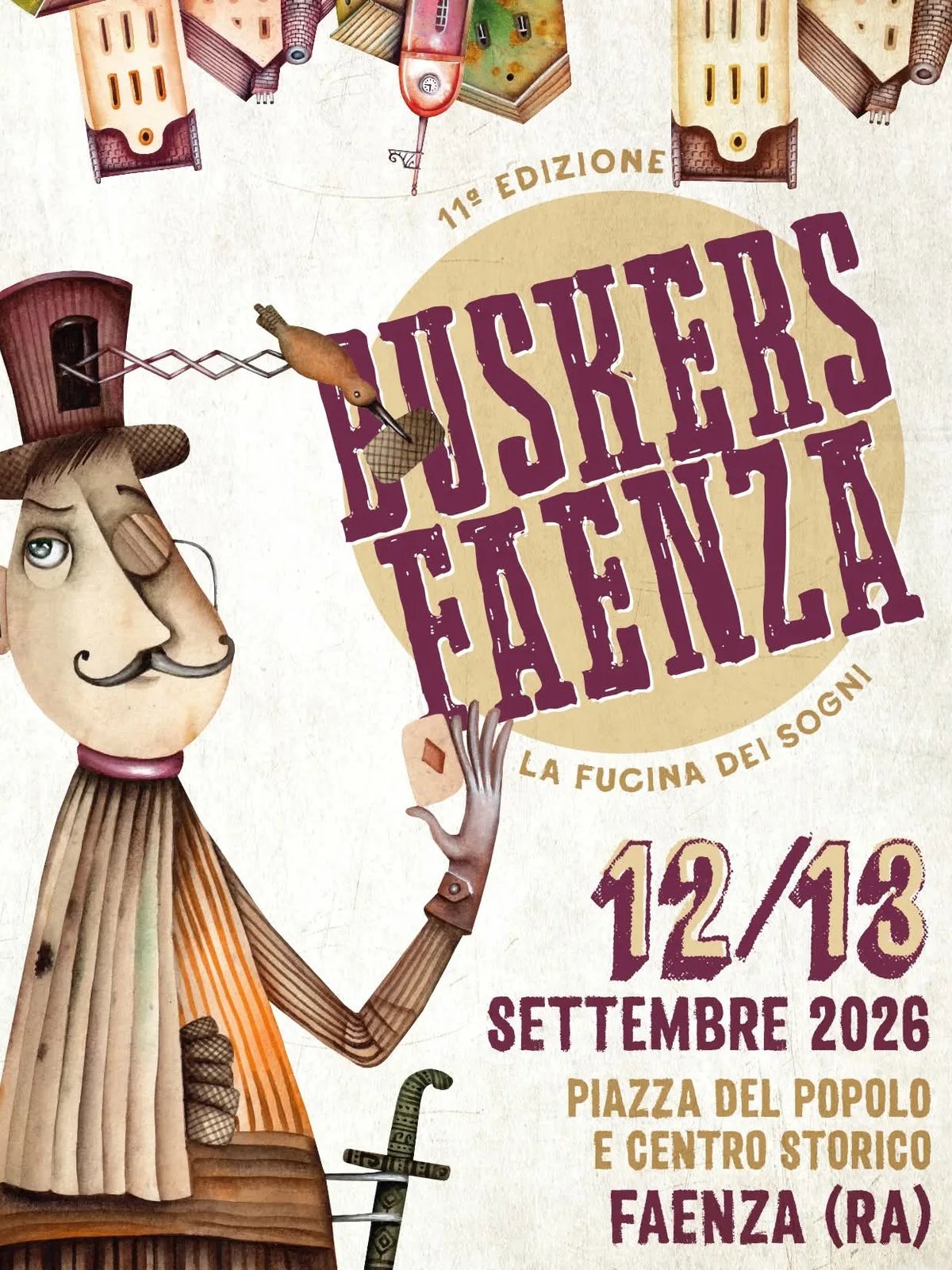 Locandina 119ª Edizione Buskers Faenza 2026 a Faenza (Ravenna)