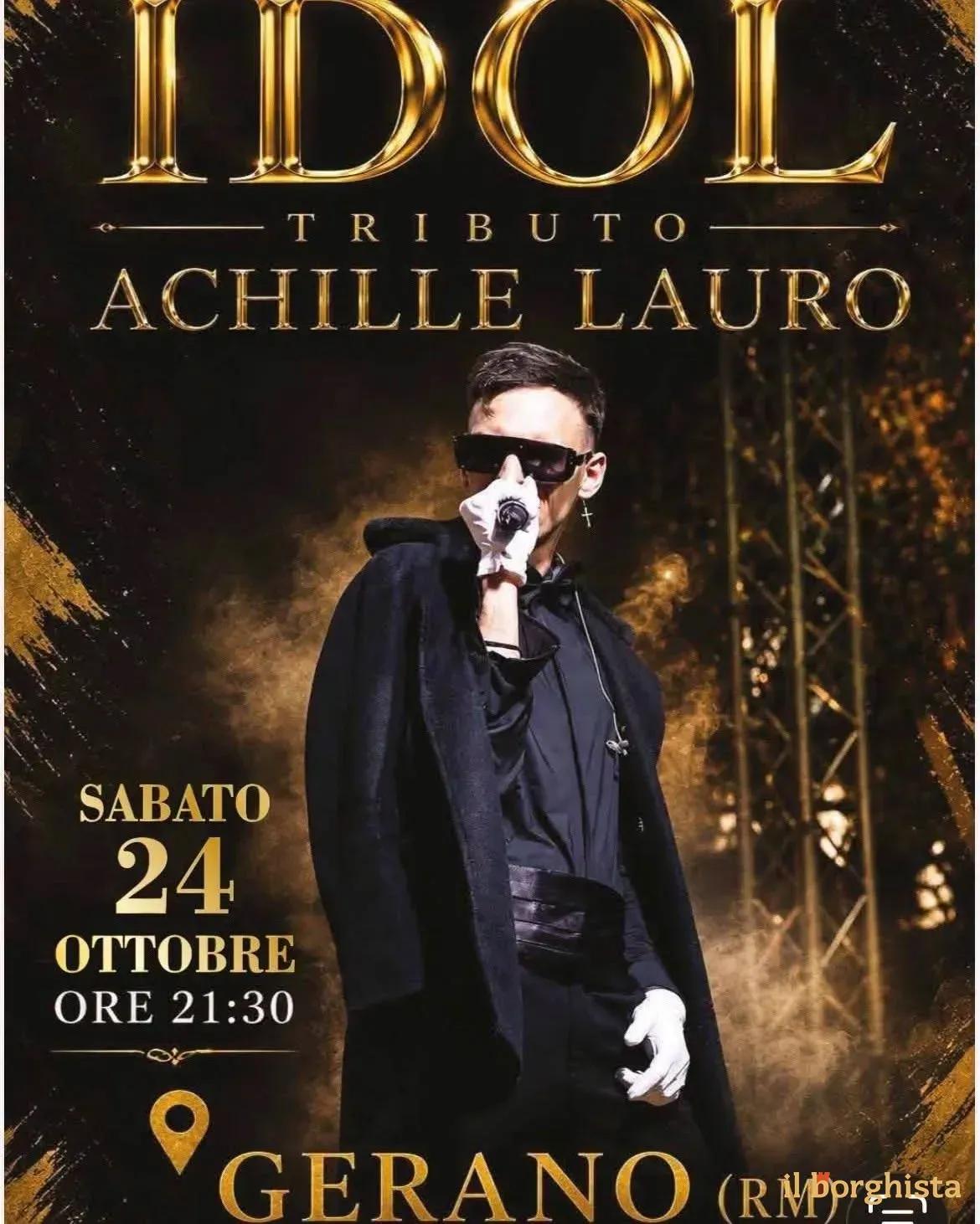 Locandina Idol Tributo Achille Lauro 2026 a Gerano (Roma)
