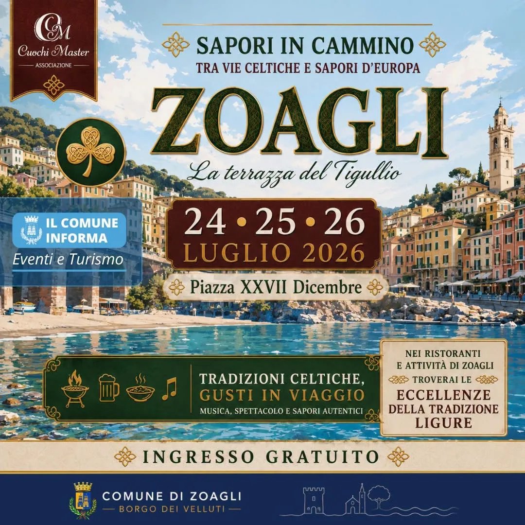 Locandina Sapori in Cammino 2026 a Zoagli (Genova)