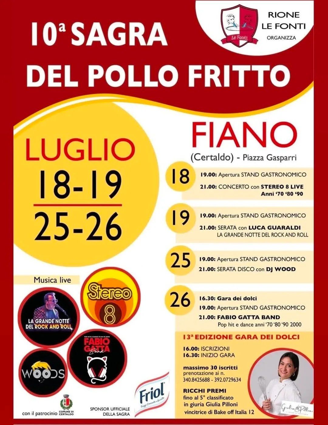Locandina 10ª Sagra del Pollo Fritto 2026 a Certaldo (Firenze)