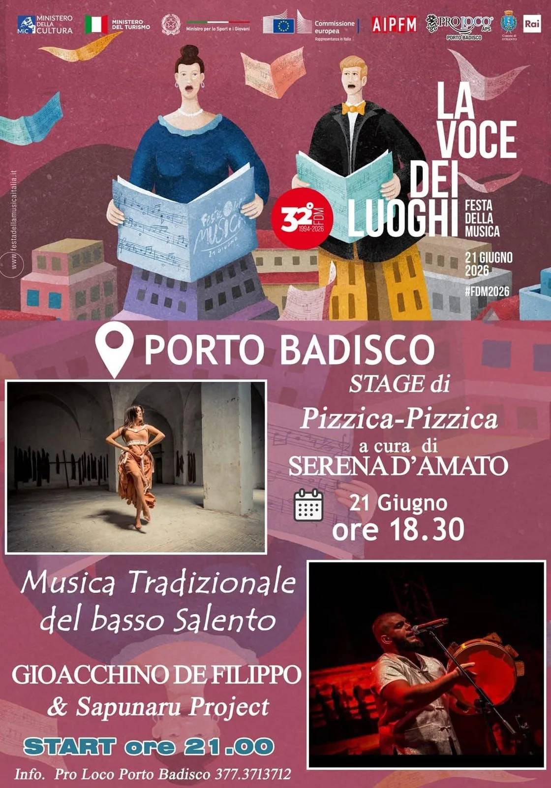 Locandina Festa della Musica 2026 a Otranto (Lecce)