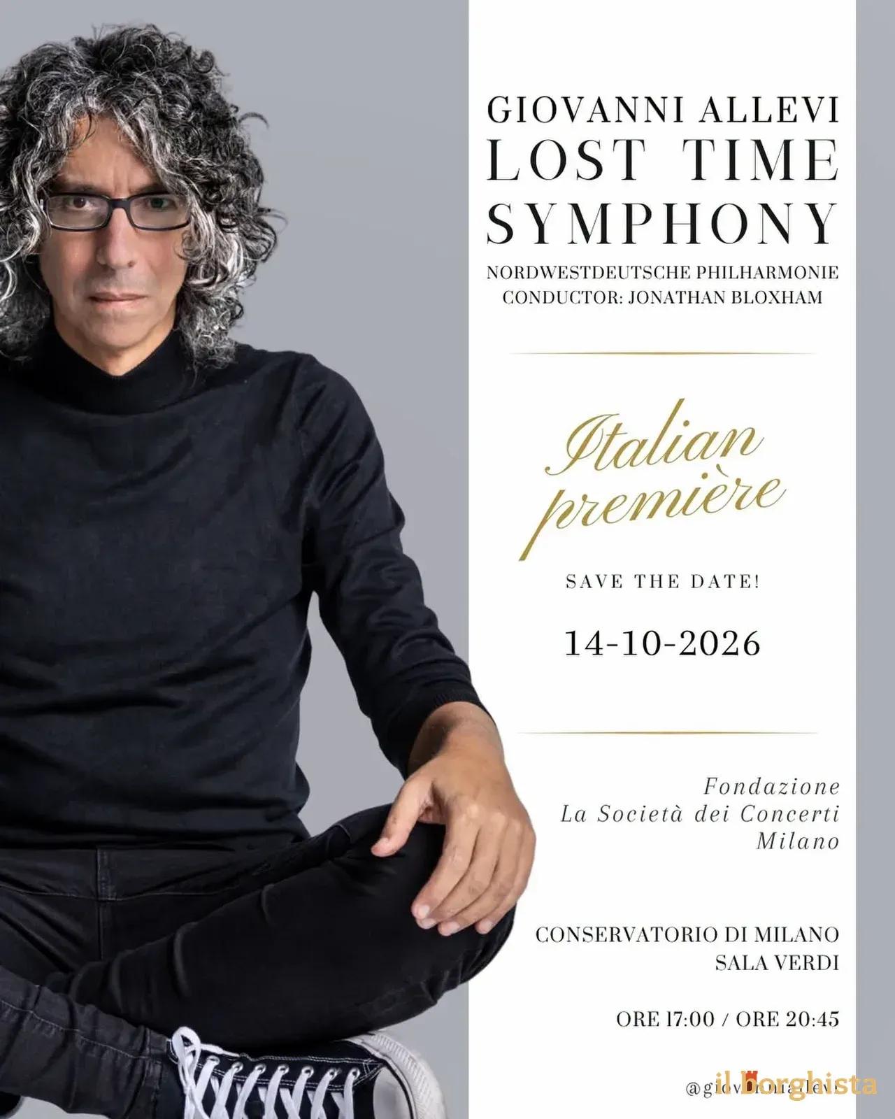 Locandina Giovanni Allevi Lost Time Symphony 2026 a Milano (Milano)