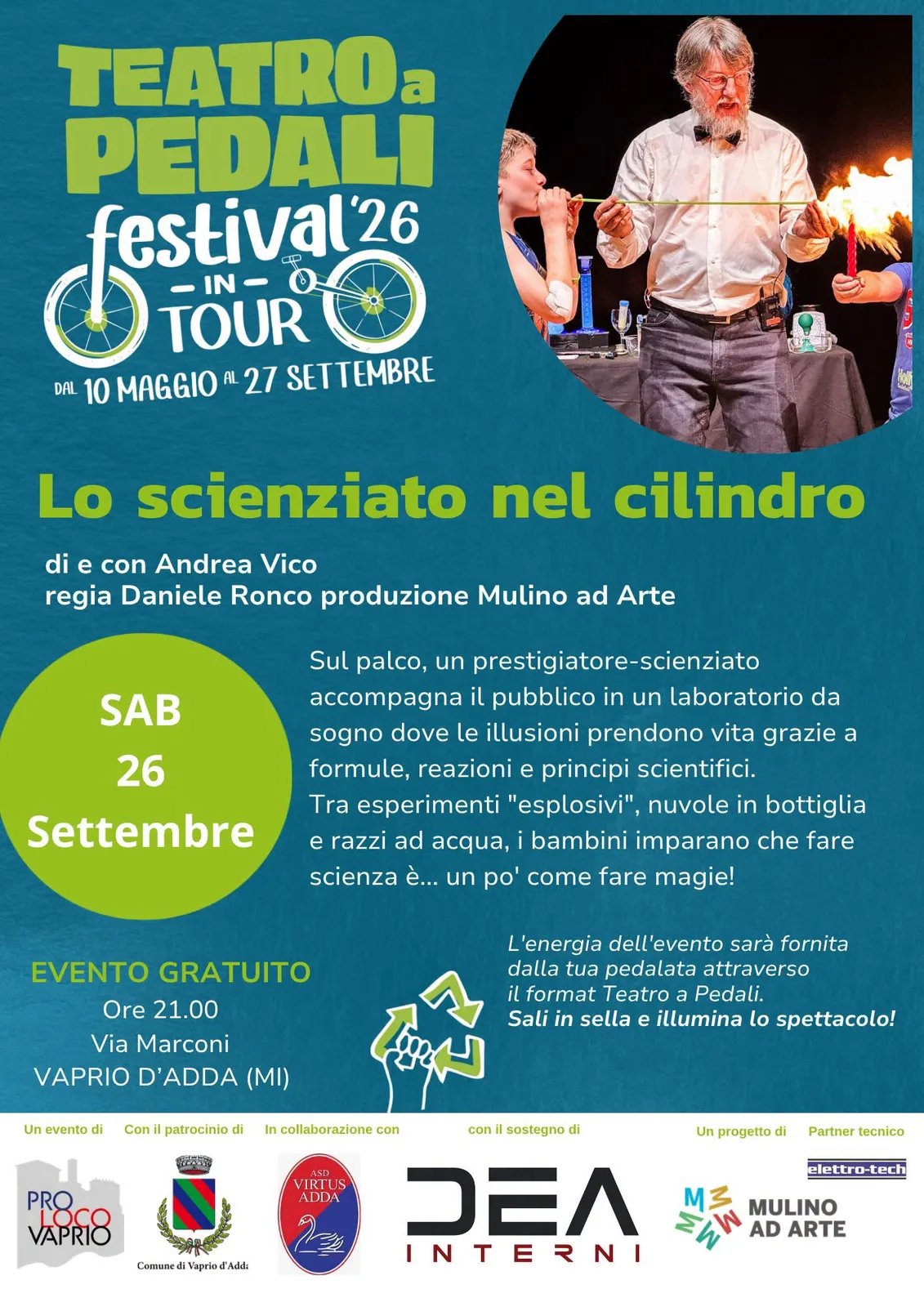 Locandina Lo scienziato nel cilindro 2026 a Vaprio d'Adda (Milano)
