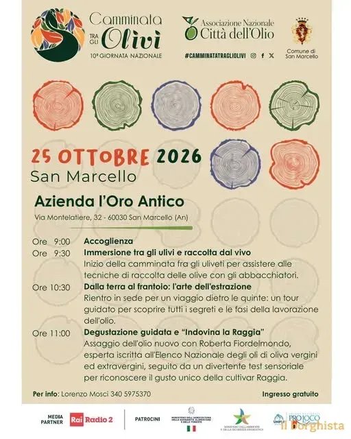 10ª Giornata Nazionale Camminala tra gli Olivi 2026