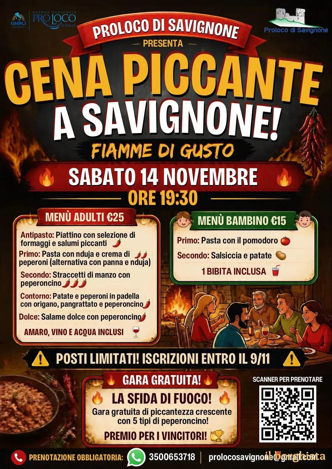 Locandina Cena Piccante a Savignone 2026 a Savignone (Genova)