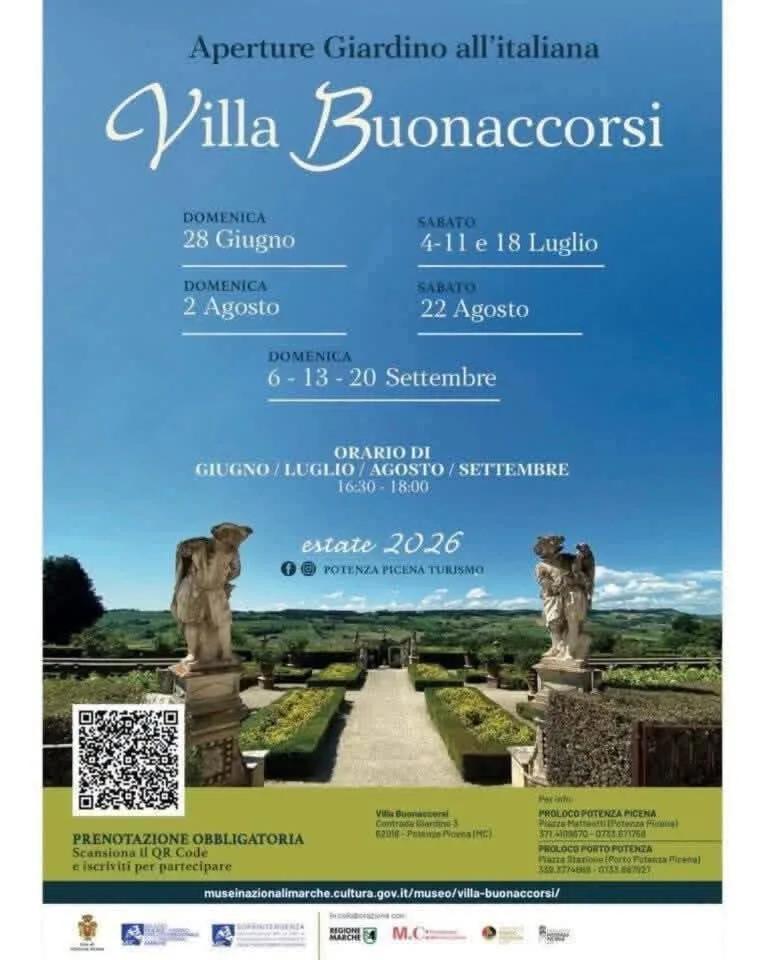 Aperture Giardino all'italiana - Villa Buonaccorsi — Potenza Picena