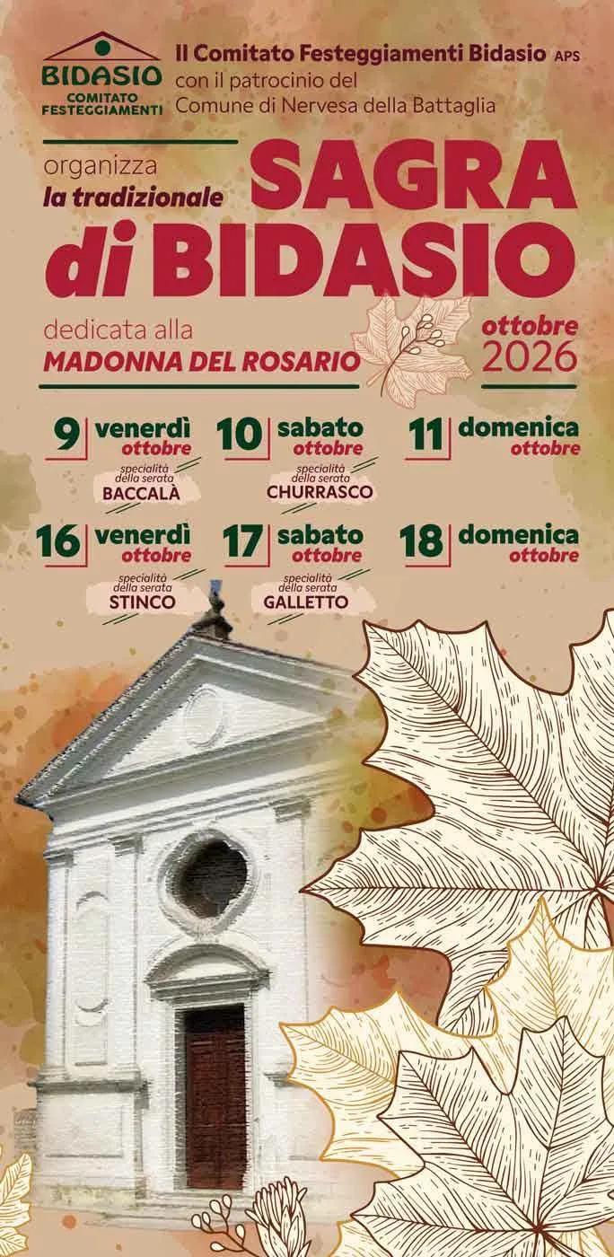 Locandina Sagra di Bidasio 2026 dedicata alla Madonna del Rosario