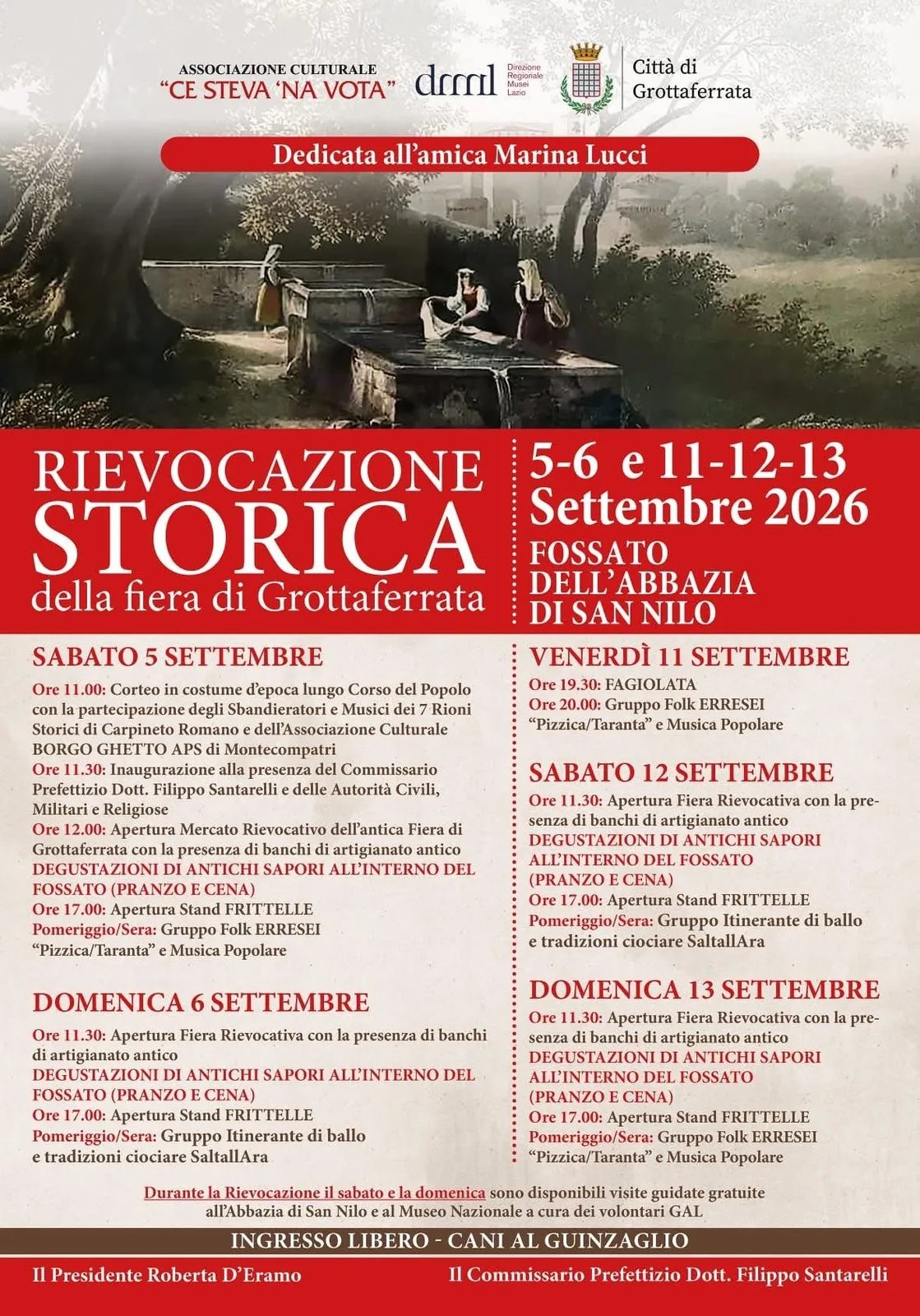 Locandina Rievocazione storica della Fiera di Grottaferrata 2026 a Grottaferrata (Roma)