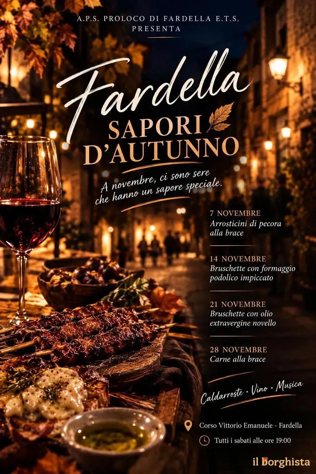 Locandina calendario eventi novembre 2026 a Fardella (Potenza)