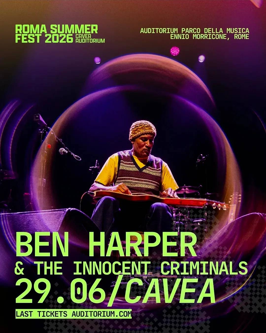 Locandina Roma Summer Fest 2026 - Ben Harper & The Innocent Criminals a Roma (Roma)