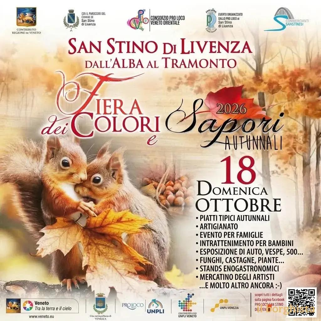 Locandina Fiera dei Colori e Sapori Autunnali 2026 a San Stino di Livenza (Venezia)