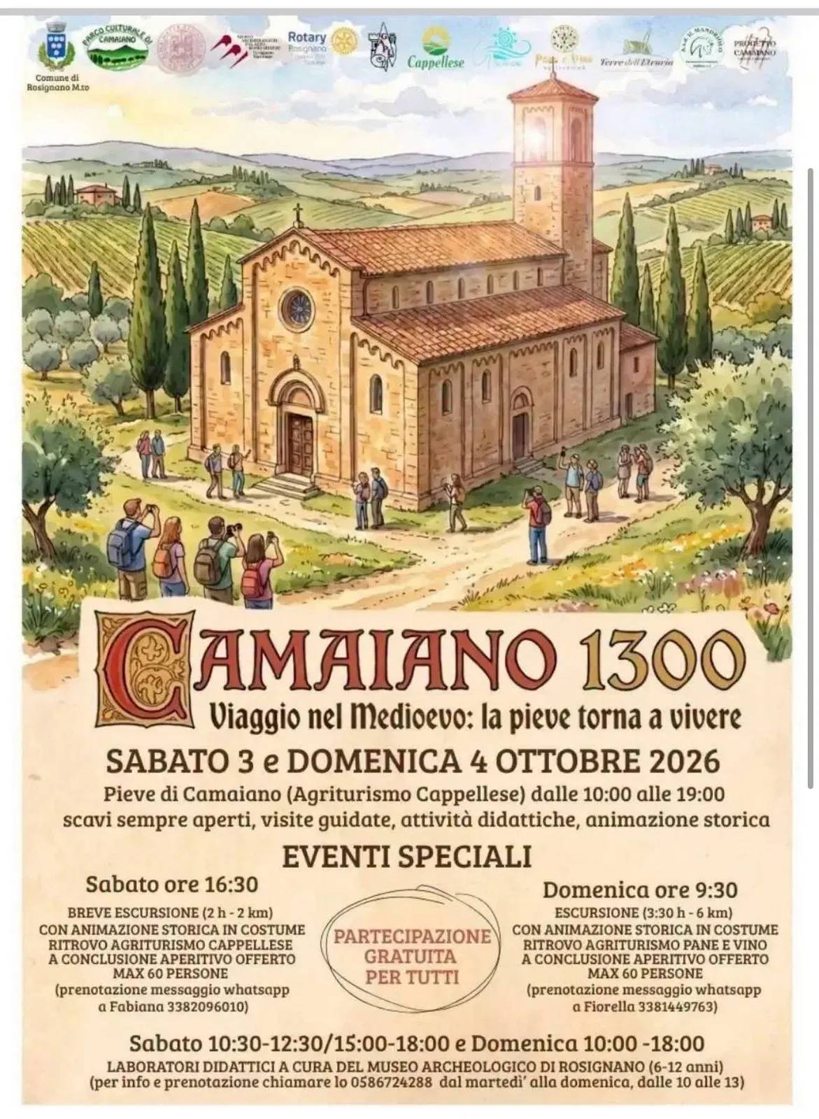 Locandina Camaiano 1300 2026 a Rosignano Marittimo (Livorno)