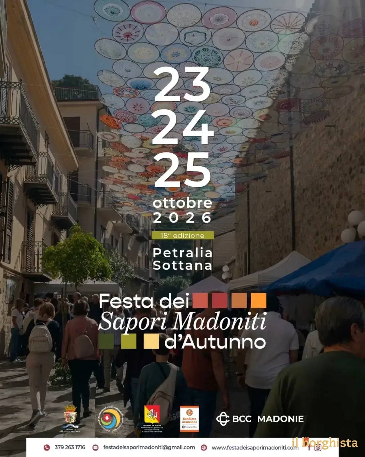 Locandina 18ª Festa dei Sapori Madoniti d'Autunno 2026 a Petralia Sottana (Palermo)