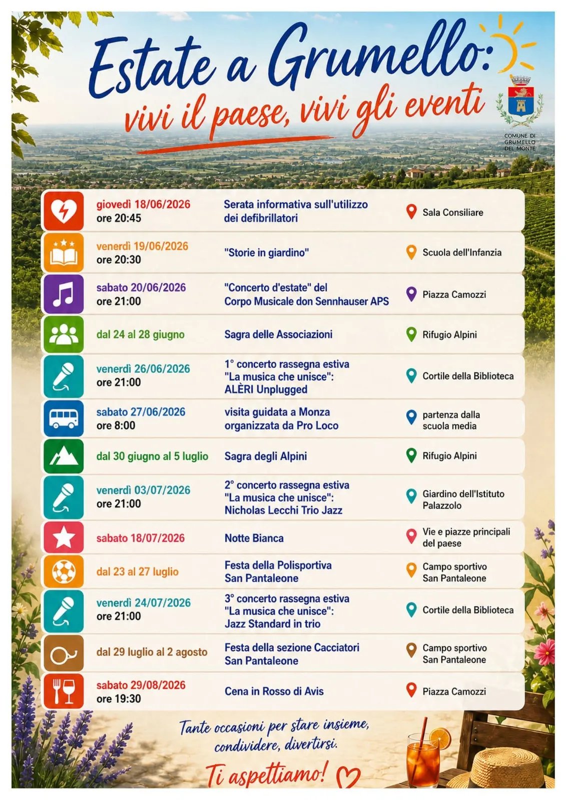 Calendario Eventi 2026 Grumello