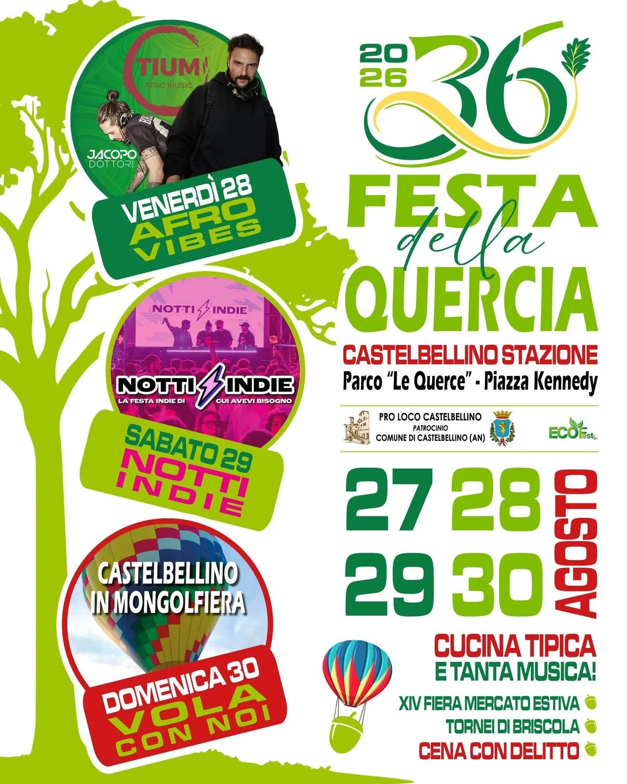 Locandina 36ª Festa della Quercia 2026 a Castelbellino Stazione a Castelbellino (Ancona)
