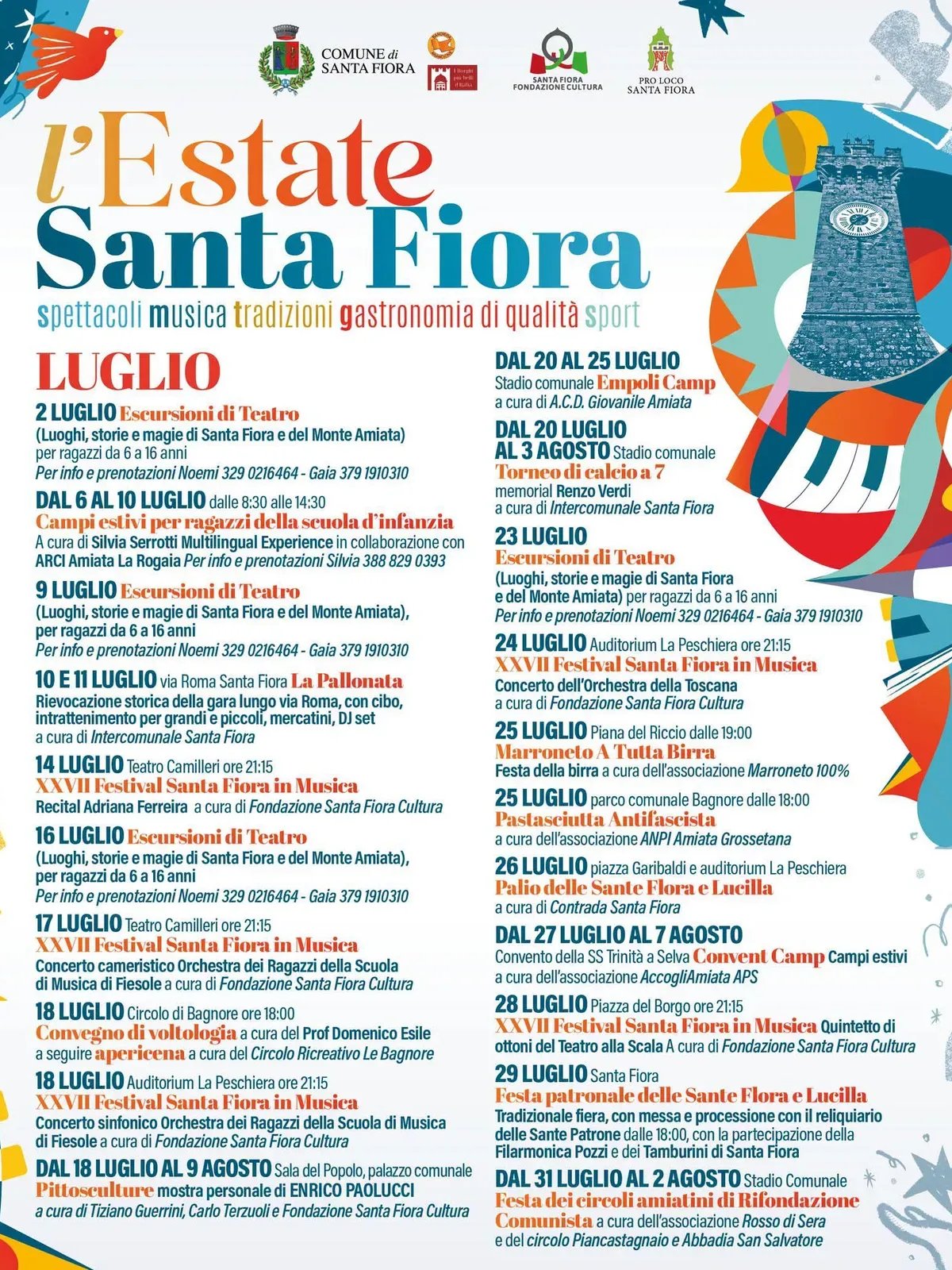 Locandina XXVII Santa Fiora in Musica: Orchestra della Toscana 2026 a Santa Fiora (Grosseto)