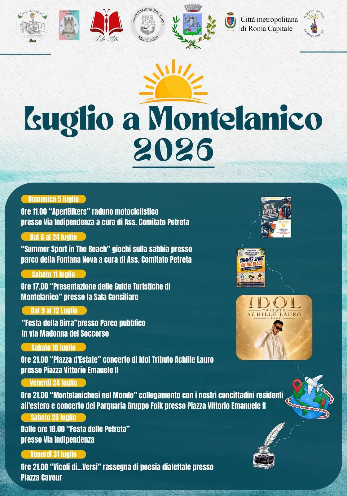 Locandina AperiBikers — Luglio a Montelanico 2026 a Montelanico (Roma)