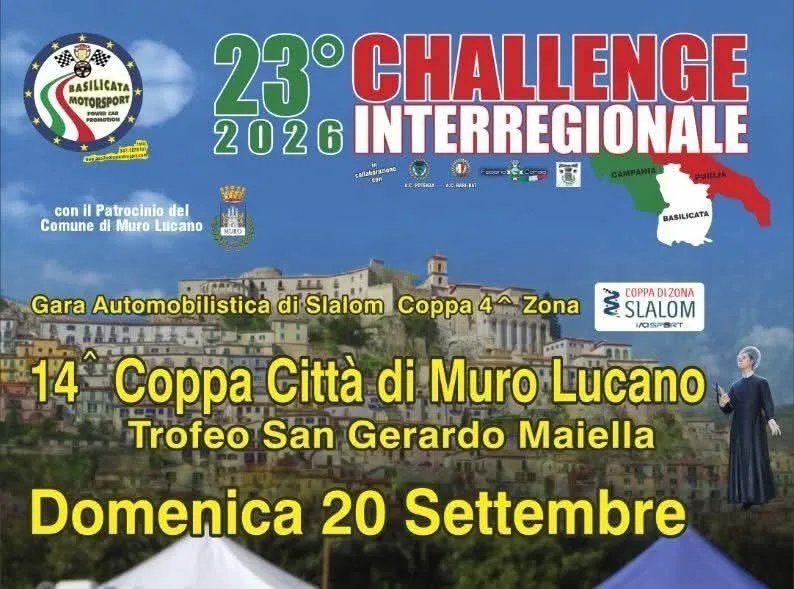 Locandina 23° Challenge Interregionale 2026 a Muro Lucano (Potenza)