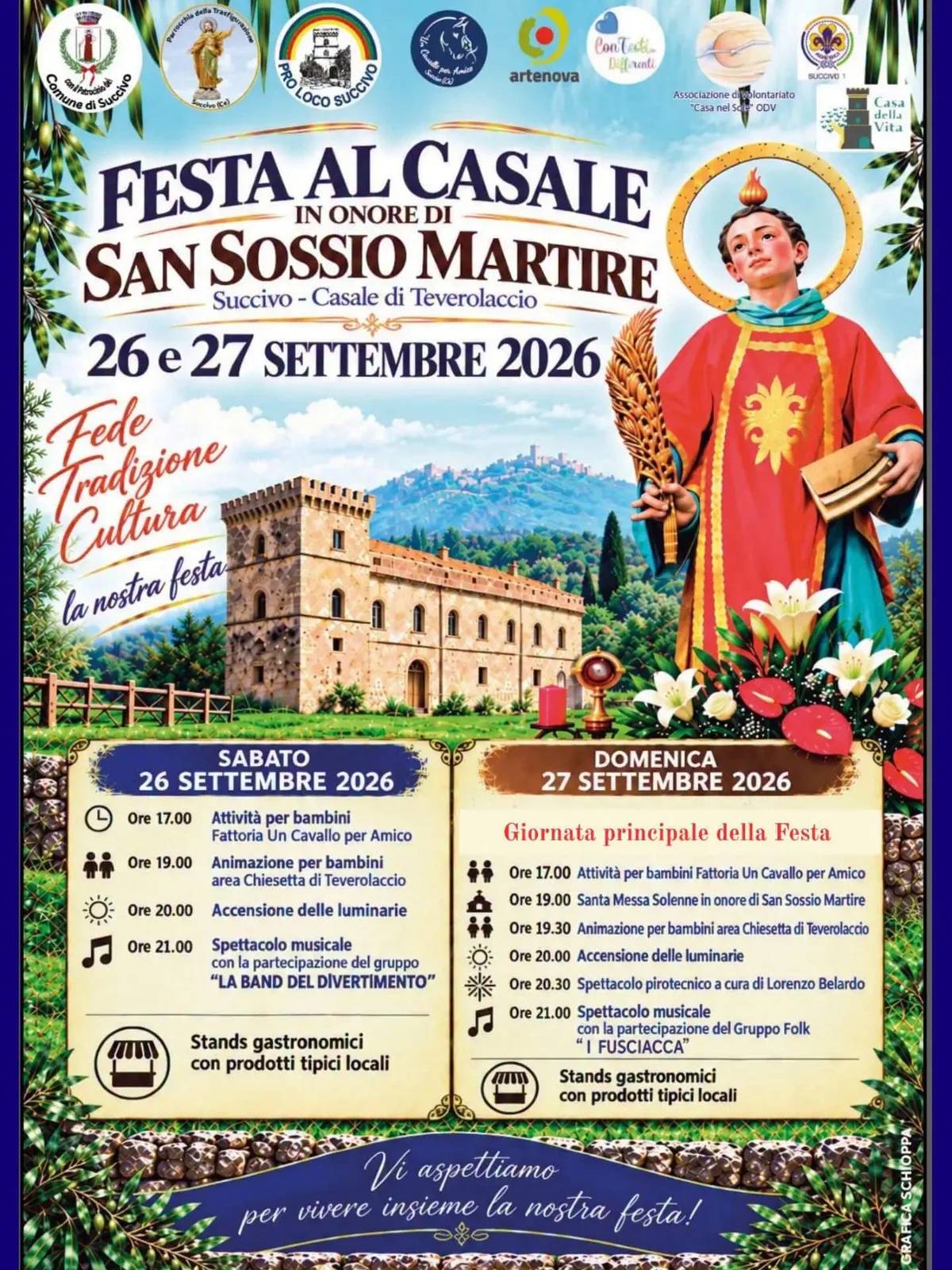 Locandina Festa al Casale 2026 a Succivo (Caserta)