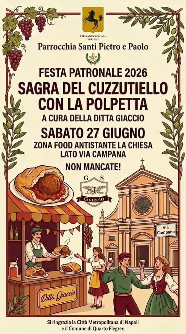 Locandina Sagra del Cuzzutiello con la Polpetta 2026 a Quarto (Napoli)