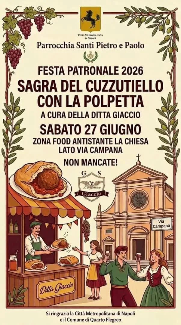 Locandina Sagra del Cuzzutiello con la Polpetta 2026 a Quarto (Napoli)