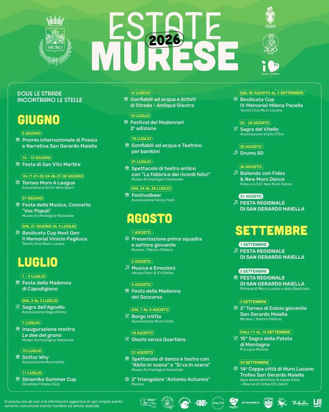 Locandina Borgo Invita 2026 a Muro Lucano (Potenza)