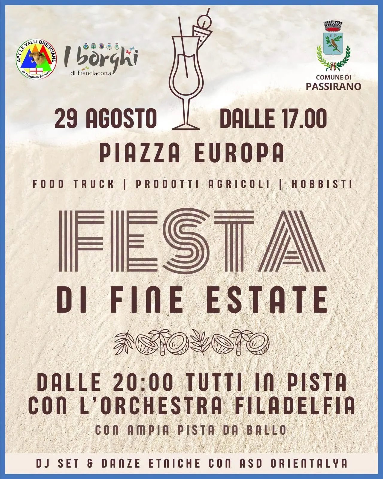 Locandina Festa di Fine Estate 2026 a Passirano (Brescia)