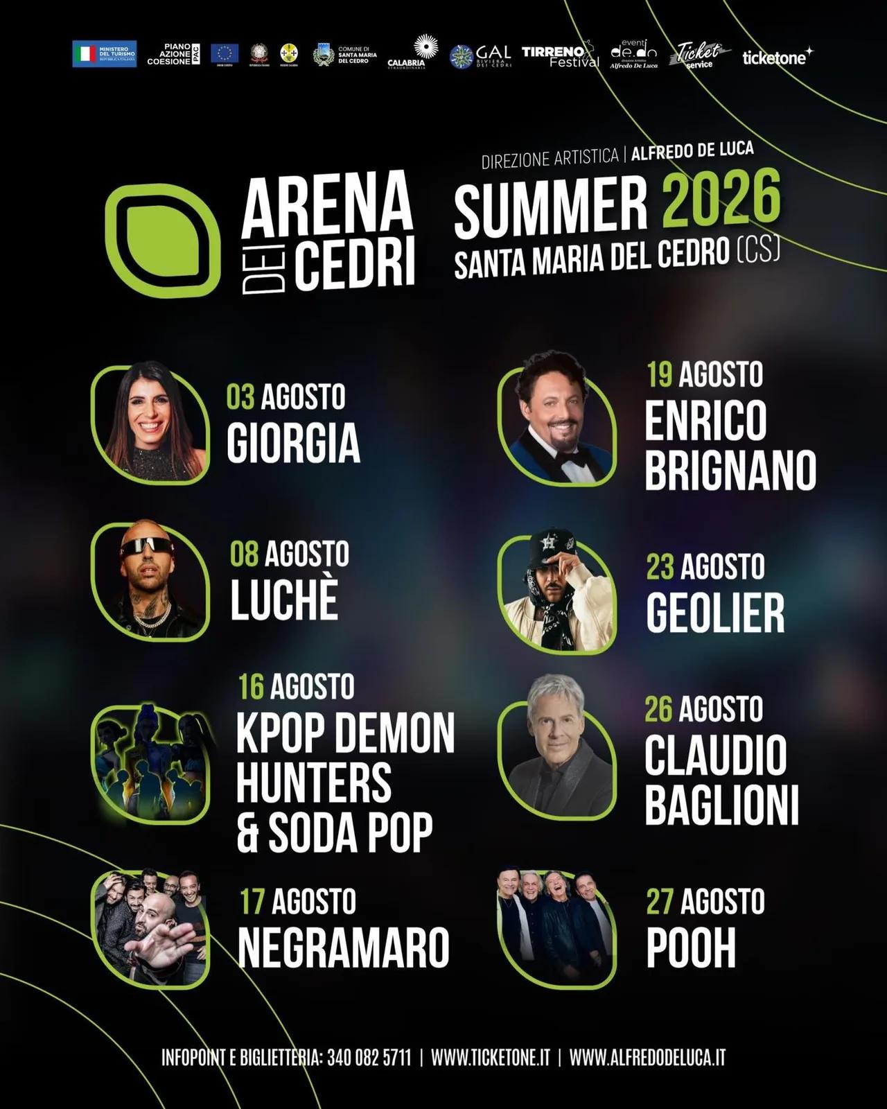 Locandina calendario eventi agosto 2026 a Santa Maria del Cedro (Cosenza)
