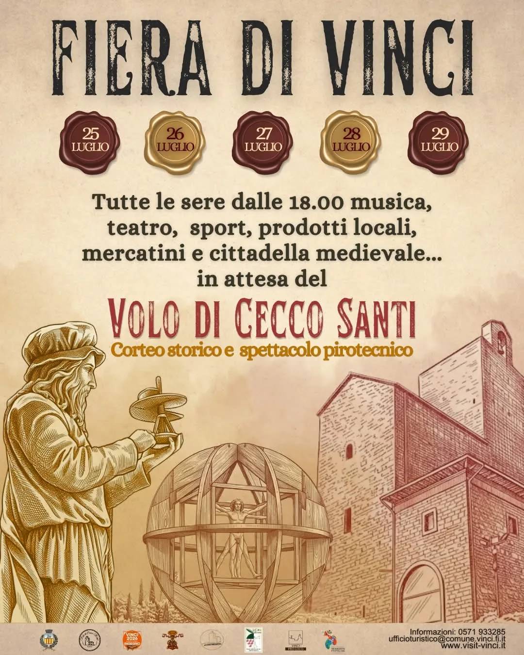 Locandina Fiera di Vinci 2026 a Vinci (Firenze)