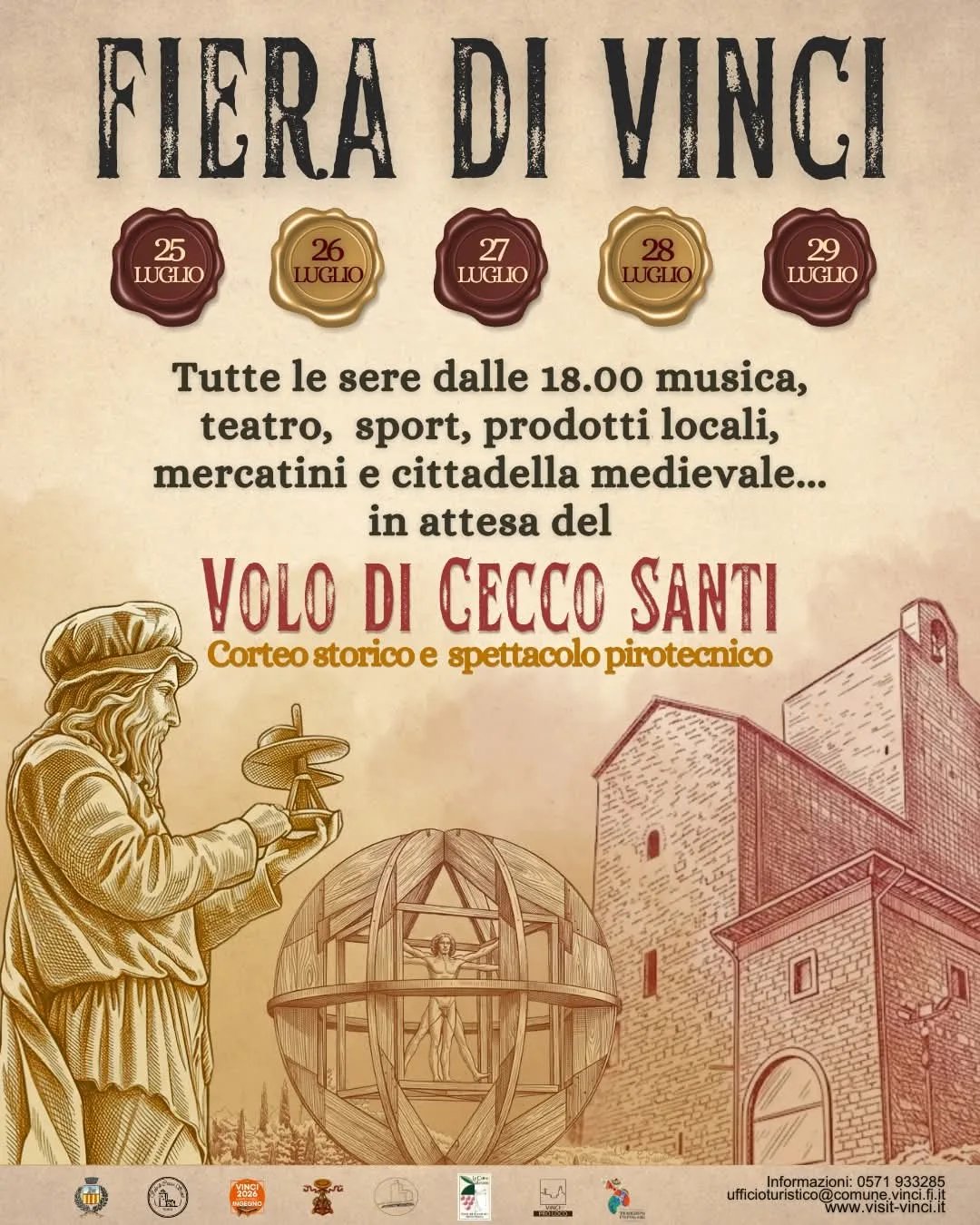 Locandina Fiera di Vinci 2026 a Vinci (Firenze)
