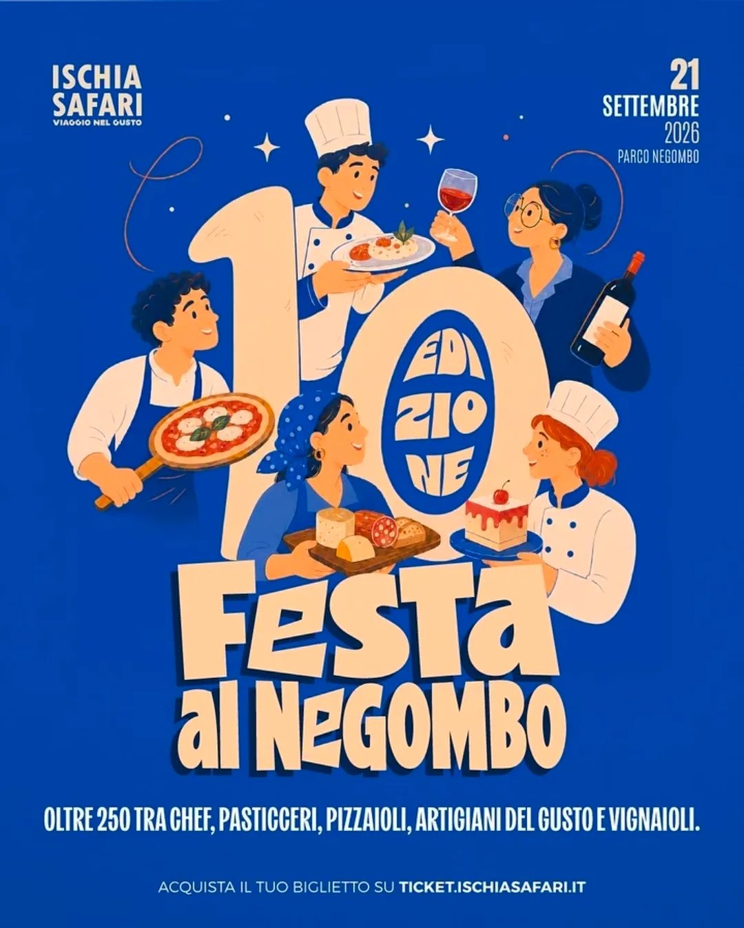 Locandina 10ª Festa al Negombo 2026 a Ischia (Napoli)