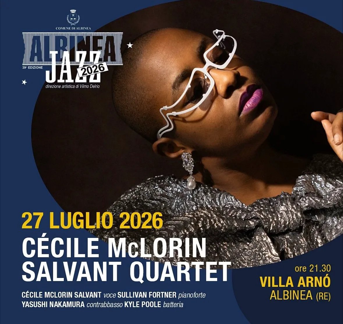 Locandina 39ª Albinea Jazz 2026 a Albinea (Reggio nell'emilia)