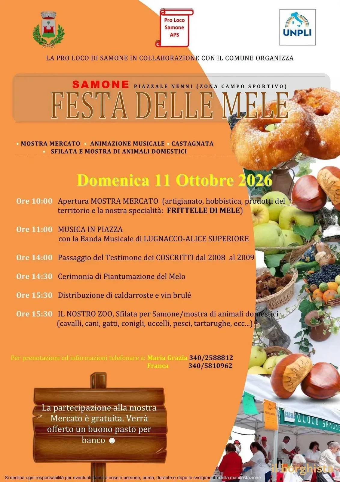 Locandina Festa delle Mele 2026 a Samone (Torino)