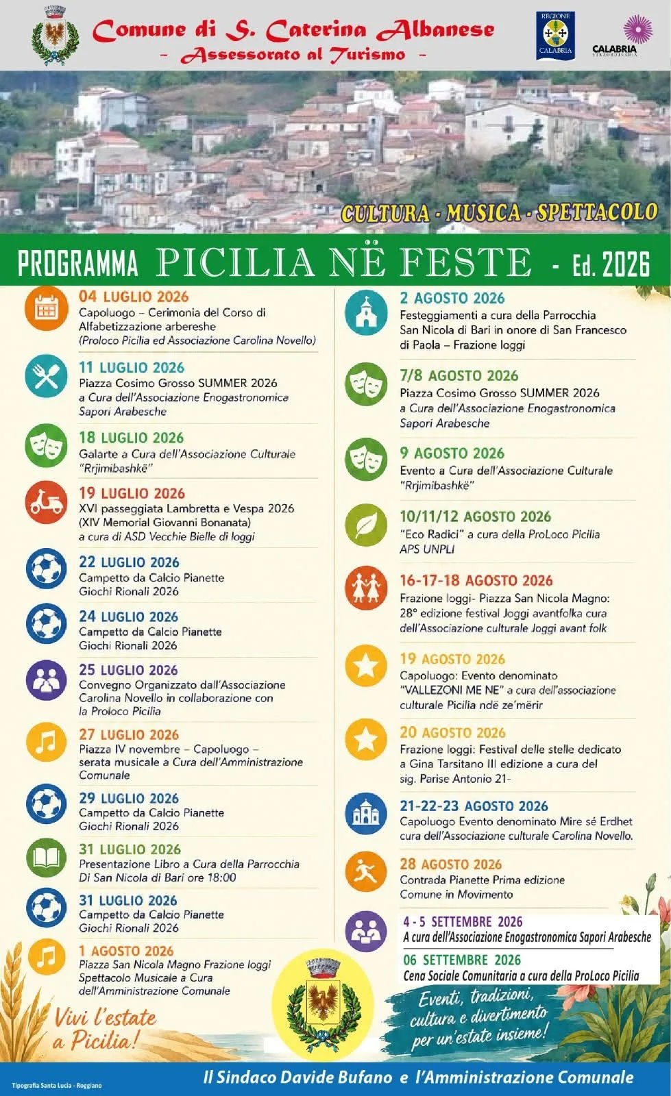 Locandina Festival delle stelle — III edizione 2026 — Joggi a Santa Caterina Albanese (Cosenza)