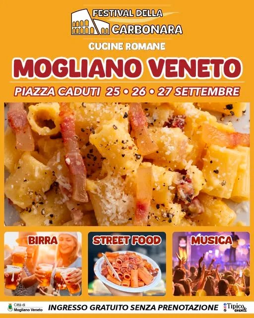 Locandina Festival della Carbonara 2026 a Mogliano Veneto (Treviso)