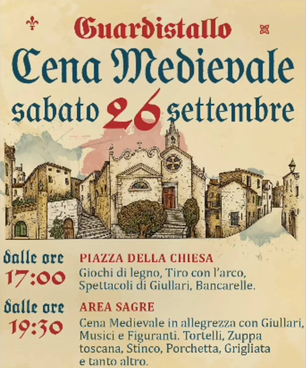 Locandina Cena Medievale Guardistallo 2026 a Guardistallo (Pisa)
