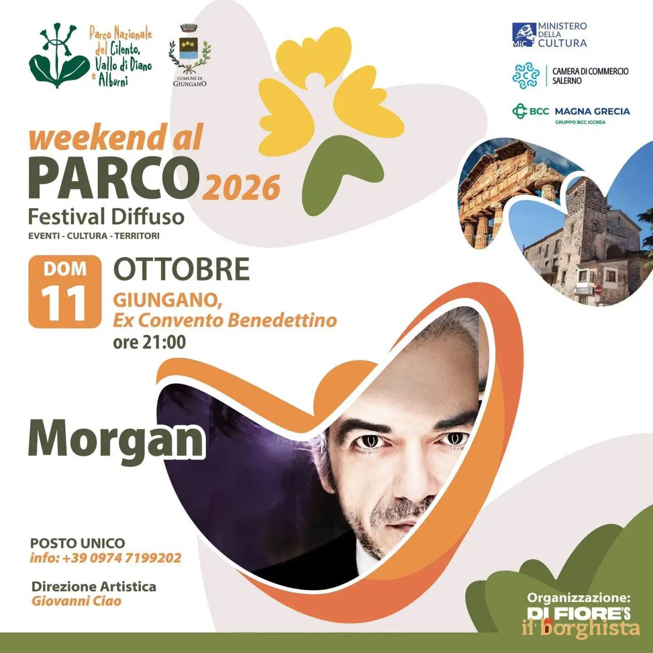 Locandina Weekend al Parco 2026 - Festival Diffuso a Giungano (Salerno)