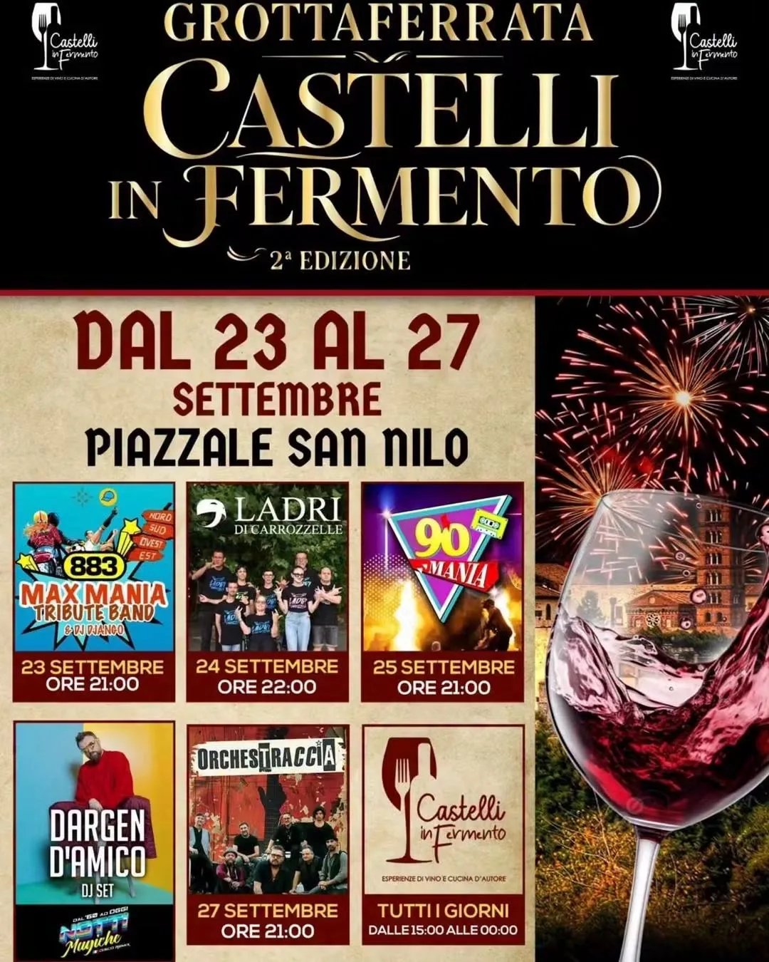 Locandina Castelli in Fermento — 2ª Ed. 2026 a Grottaferrata (Roma)