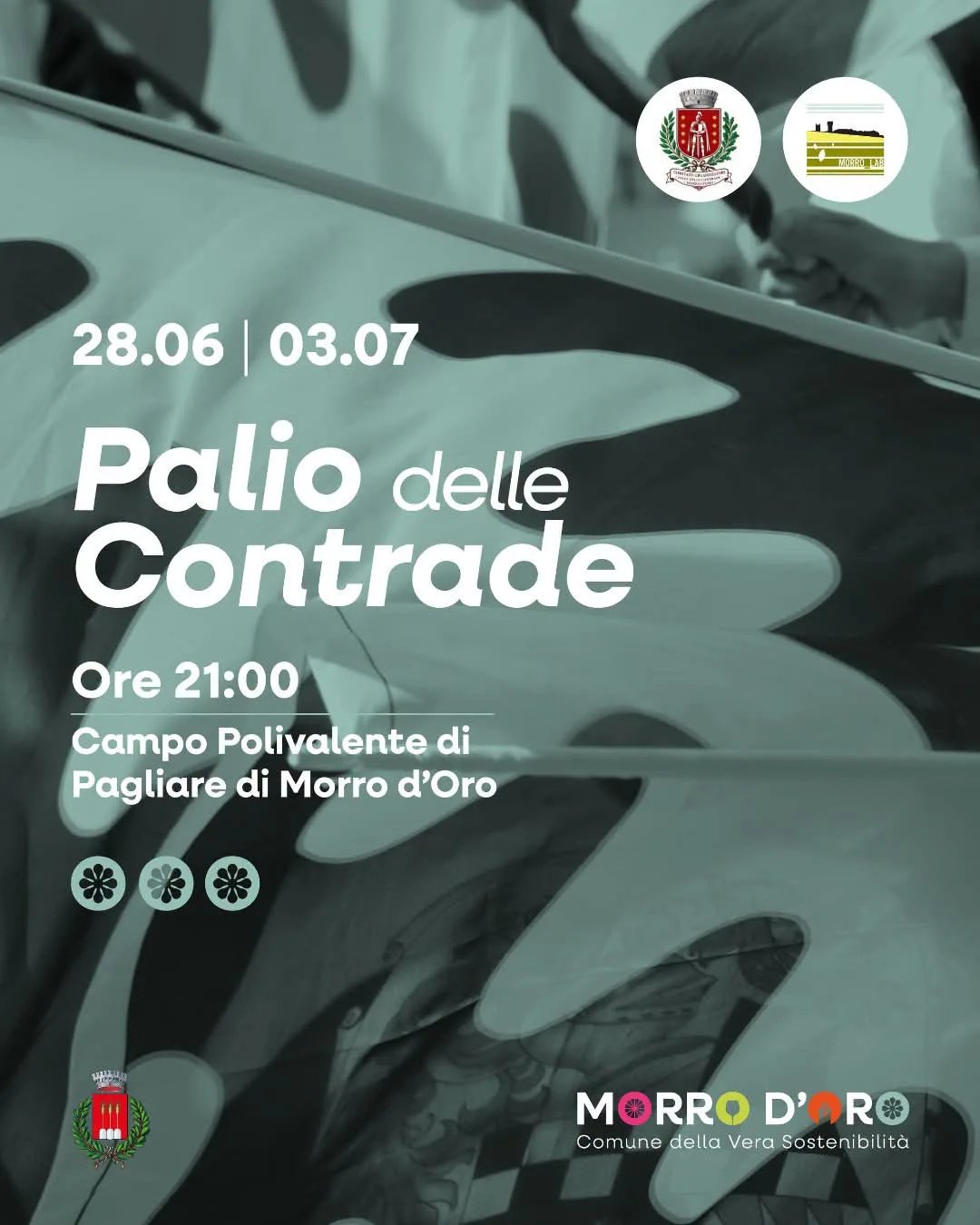 Locandina Palio delle Contrade 2026 a Morro d'Oro (Teramo)